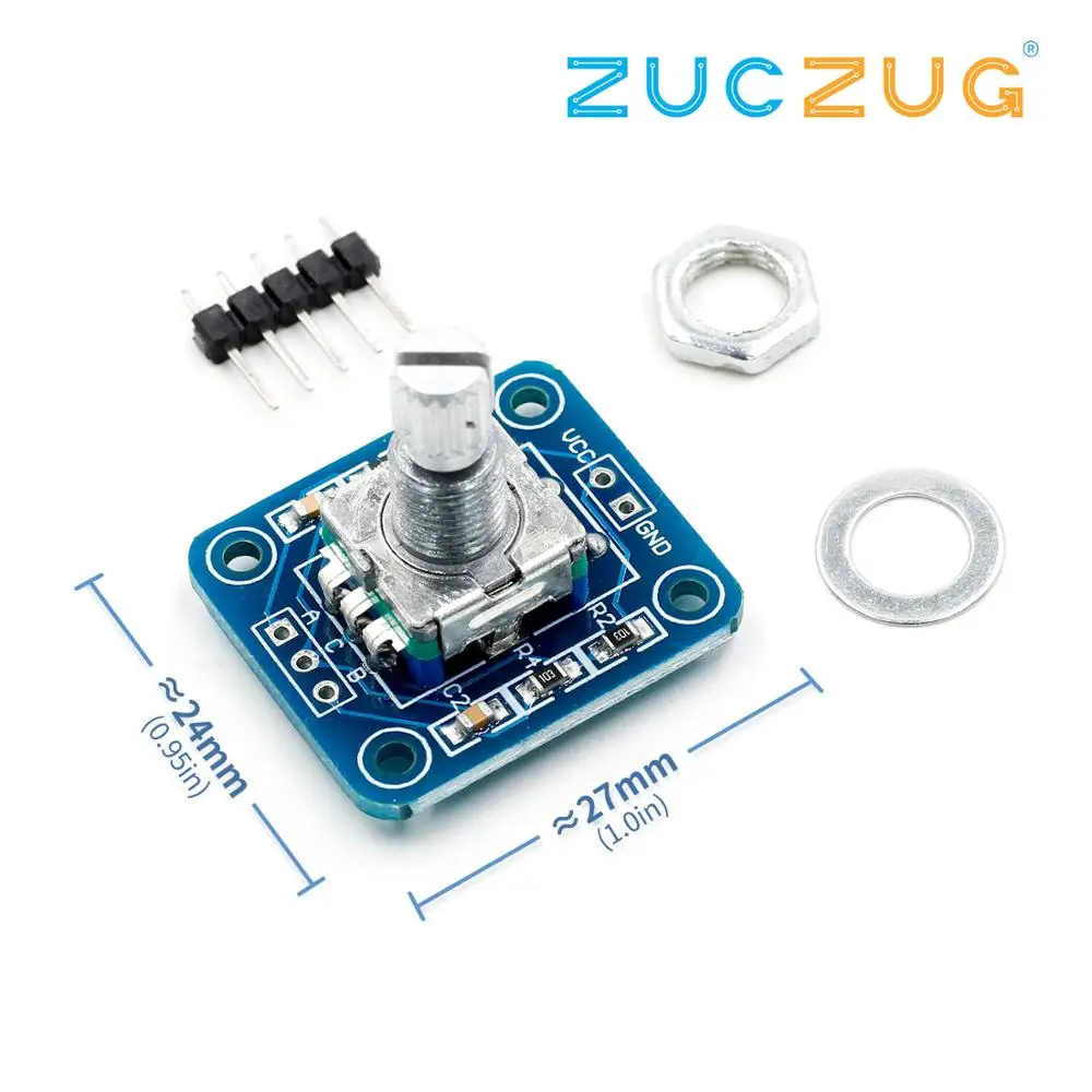 Хаки Поворотный модуль кодировщика для Arduino Кирпич Датчик развития аудио вращающийся Потенциометр ручка EC11 - Цвет: Хаки