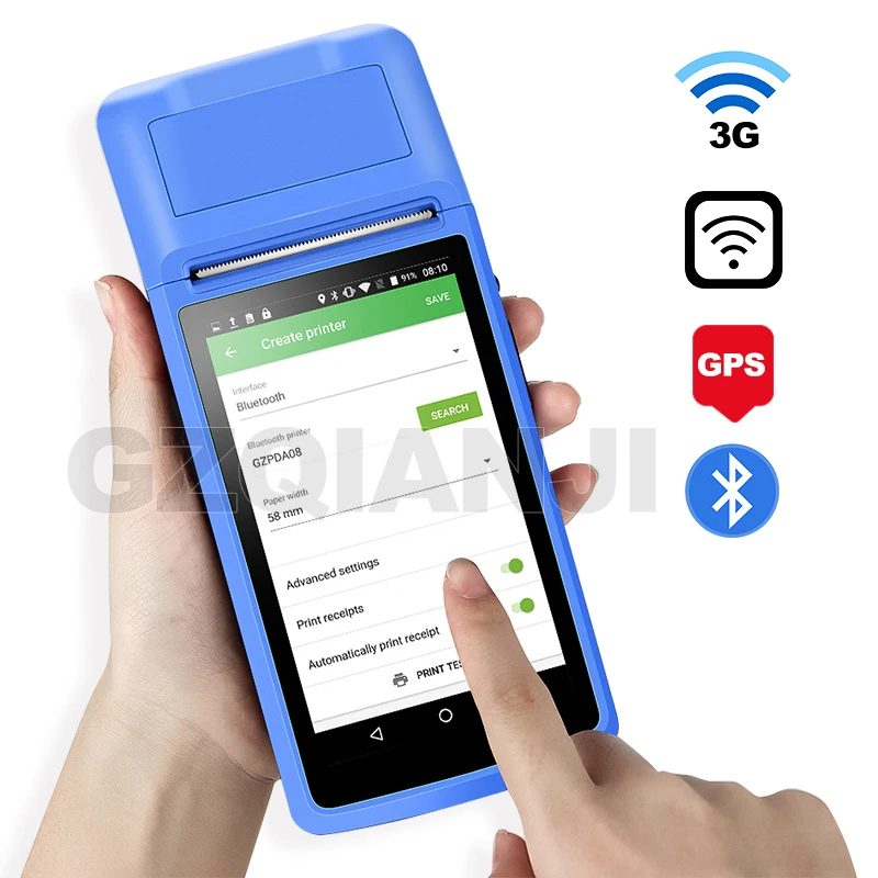 Терминал портативный с поддержкой Wi Fi Bluetooth 58 дюймов|Сканеры| |