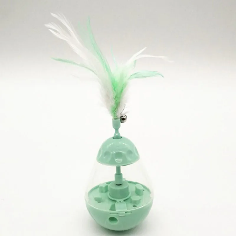 Интерактивная игрушка неваляшка для кошек медленная кормушка домашних животных