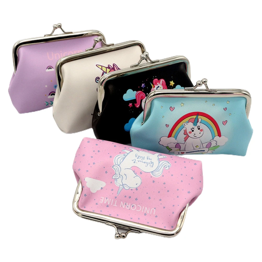 Женский мини-кошелек для мелочи с принтом единорога кошелек карт и USB-кабеля