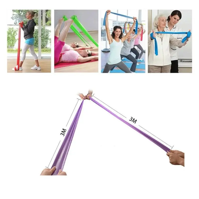 

5pcs Flat Resistance Band Elastic Exercise Equipment Crossfit PT Yoga Stretch