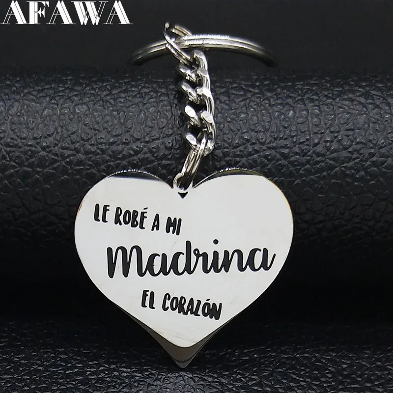 Испания с надписью мама Tita Нержавеющая сталь цепочка для ключей Для женщин
