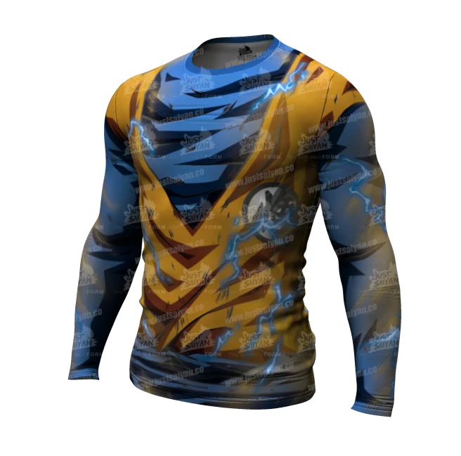 

2021 3d printed tights fitness suit men's long sleeve top sports training top basketball suit quick drying and breathable