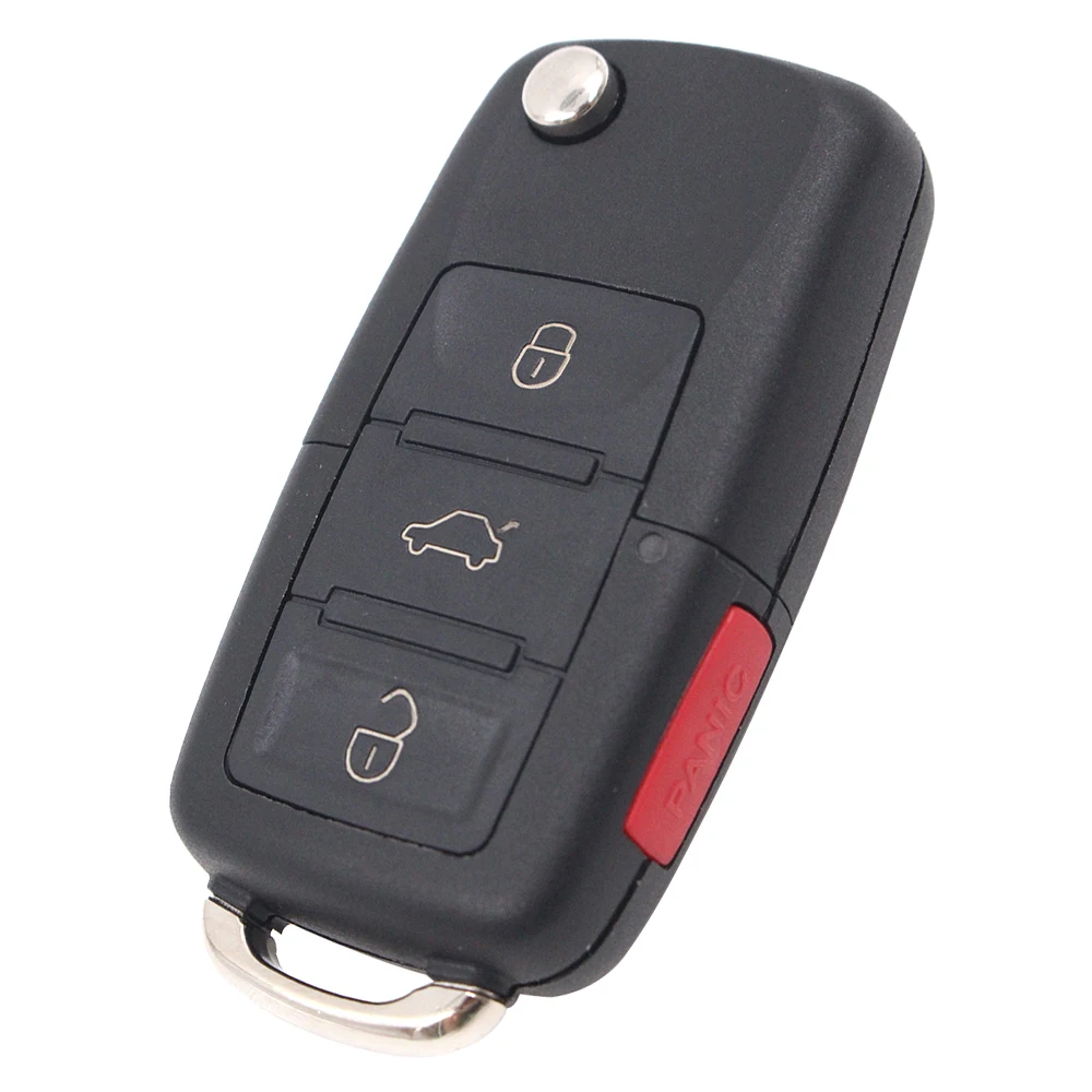 

Keyecu Flip Remote Key Shell Case 4 Buttons for Volkswagen Passta GOLF Beetle Rabbit Jetta GTI EOS CC 1J0 959 753 DJ / AM