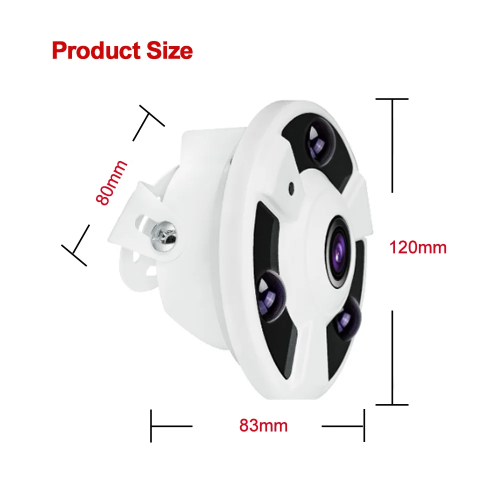 AHD камера видеонаблюдения с углом обзора 360 градусов панорамная рыбий глаз