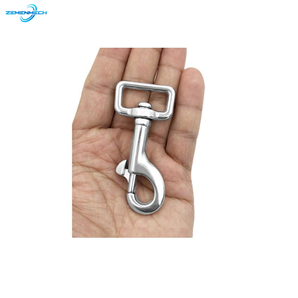 

2PCS Swivel-Eye Bolt Spring Snap Hook Stainless Steel Square Eye Swivel Quick Hook Hiking Camping Carabiner Pet Chains Hardware