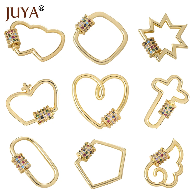 Juya трендовая застежка винт циркон замок крючок спираль застежки для DIY роскошные