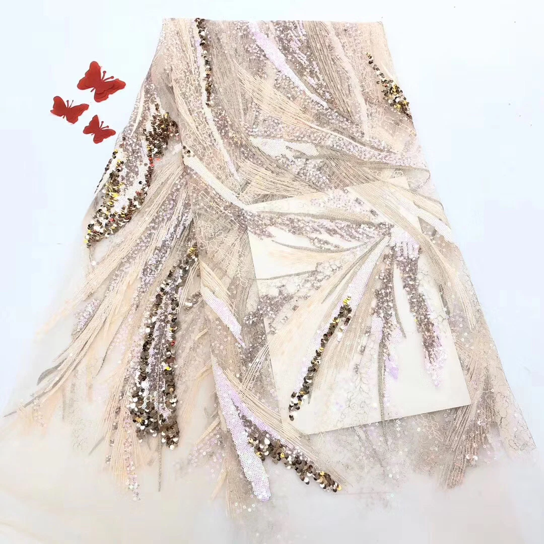 Африканская кружевная блестящая ткань 2020 Высококачественная Тюлевая подходит