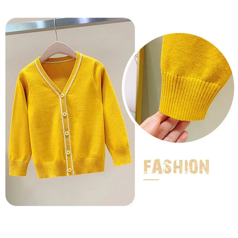 Детская одежда свитер для мальчиков кардиган маленьких девочек сезон осень-зима