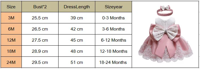 Кружевное бальное платье с бантом для новорожденных девочек на день рождения