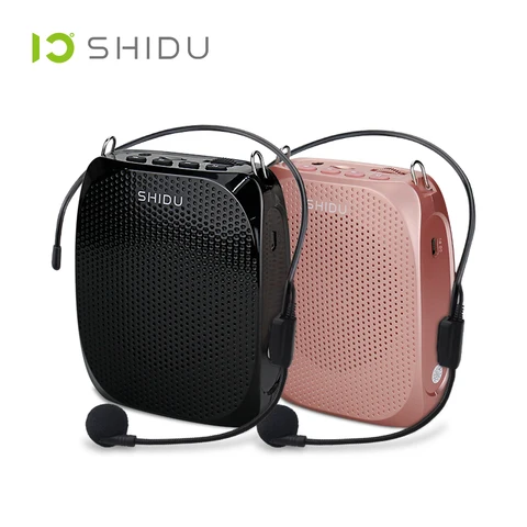 Усилитель голоса SHIDU S258, 10 Вт, миниатюрный портативный динамик с естественным стереозвуком, проводной микрофон, Громкая Колонка для учителей, речи