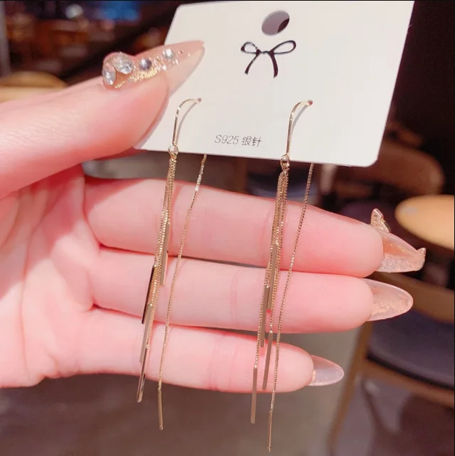 

2021 New style The new chain irregular tassel earrings simple and fashionable For Women female SP1015