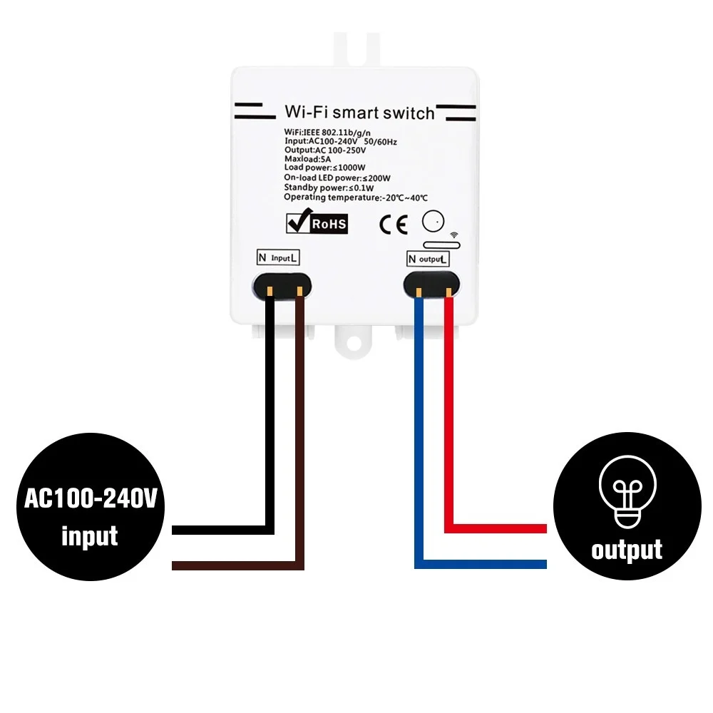 

EWeLink Wifi Wireless Smart Switch/Timer Light Module 240v Remote Control