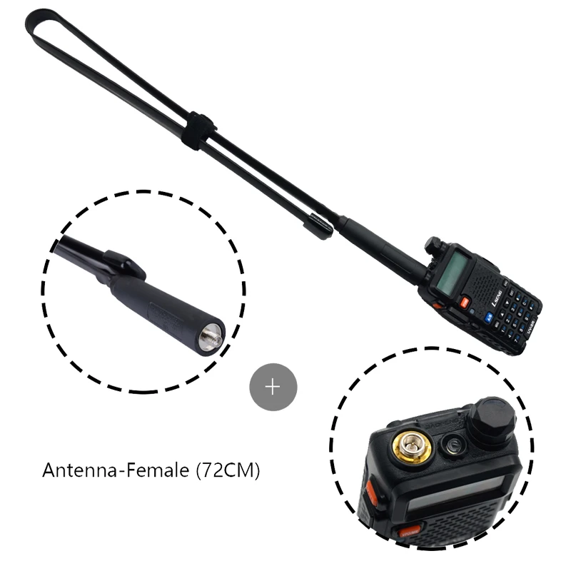Складная тактическая антенна LSENG VHF/UHF 144 МГц армейская усиления Двухдиапазонная