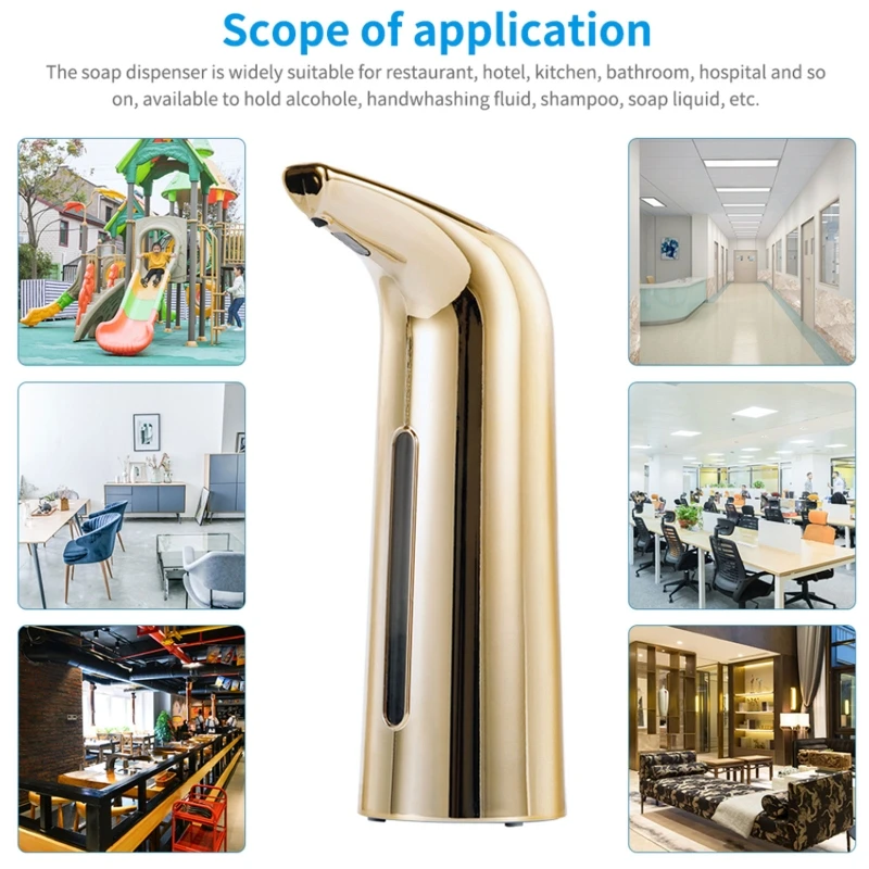 

400ML Automatic Soap Dispenser Infrared Touchless Liquid Smart Sensor Hands Free Sanitizer Shampoo Non-Contact Distributor