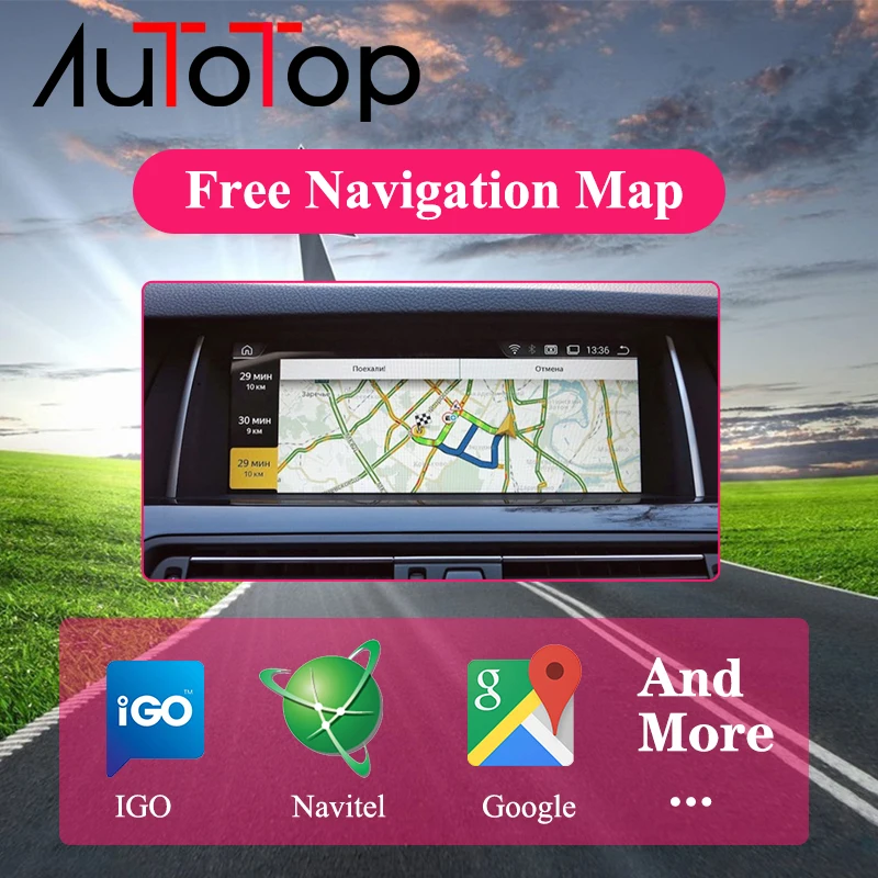 Автомагнитола AUTOTOP мультимедийный плеер на Android 10 0 с GPS Bluetooth навигацией сенсорным
