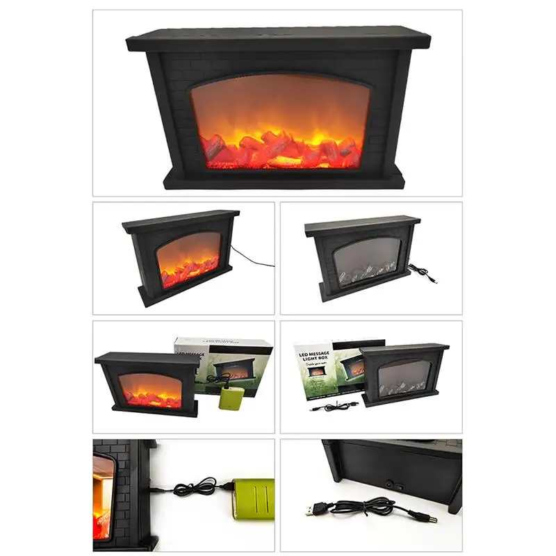 LED Flame Lantern Lamps Simulated Fireplace Effect Light USB Or Battery Powered Lamp Night Room Decor | Лампы и освещение