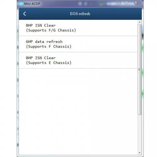 

Лицензия A51D для шасси BMW E 8 л. С. Четко работает с модулем ACDP 11