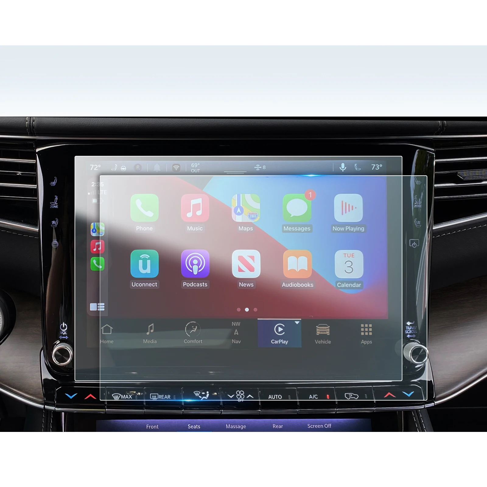 

LFOTPP PET Защита экрана для Bronco 12 дюймов 2021 Автомобильный мультимедийный радиодисплей авто аксессуары для интерьера 261*163 мм 2 шт