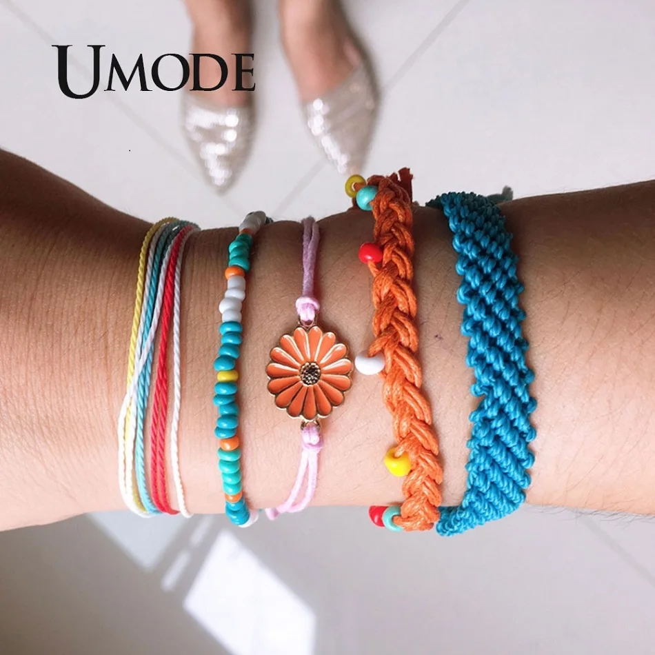 UMODE богемные DIY плетение веревки браслеты Набор для женщин мужчин и девочек модный браслет ручной работы браслет дружбы браслеты PB0497