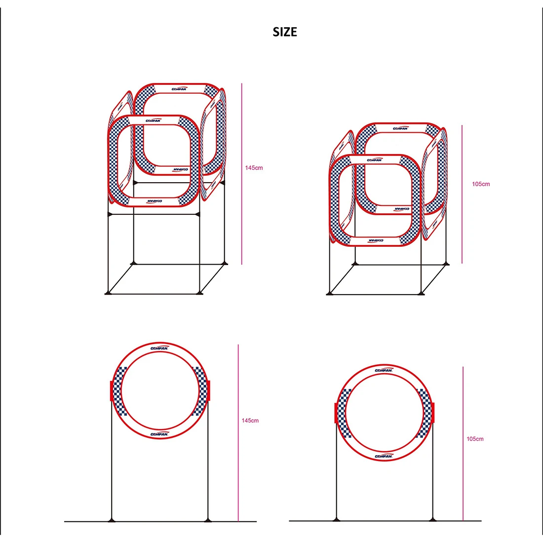 Оригинальный Gemfan Крытая четырехсторонняя Летающая пересекающая гоночная Дверь