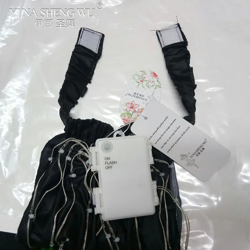 Women Belly Dance LED Wings Girl Wing Butterfly Halloween Cloak Stage Performance Accessories | Тематическая одежда и