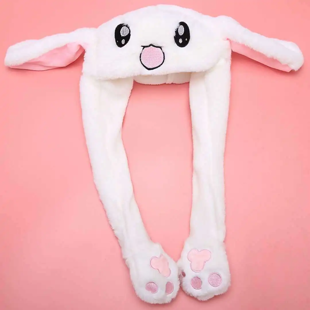 

2021 Will Move The Luminous Rabbit Hat Net Red Lovely Air Bag Will Move The Luminous Rabbit Hat When You Pinch Your Ears