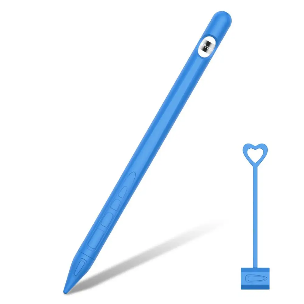 sky blue 4 в 1 силиконовый чехол для Apple Pencil 1 для iPad Tablet ручка-стилус Защитная крышка рукава противоскользящая - Цвета: sky blue
