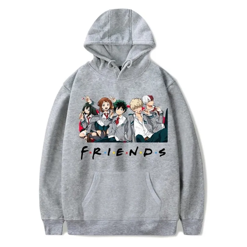 

Anime My Hero Academia Hoodies Anime Sweatshirt Men Women Harajuku Clothes Friends Letter Pattern Fashion Autumn friends Tops