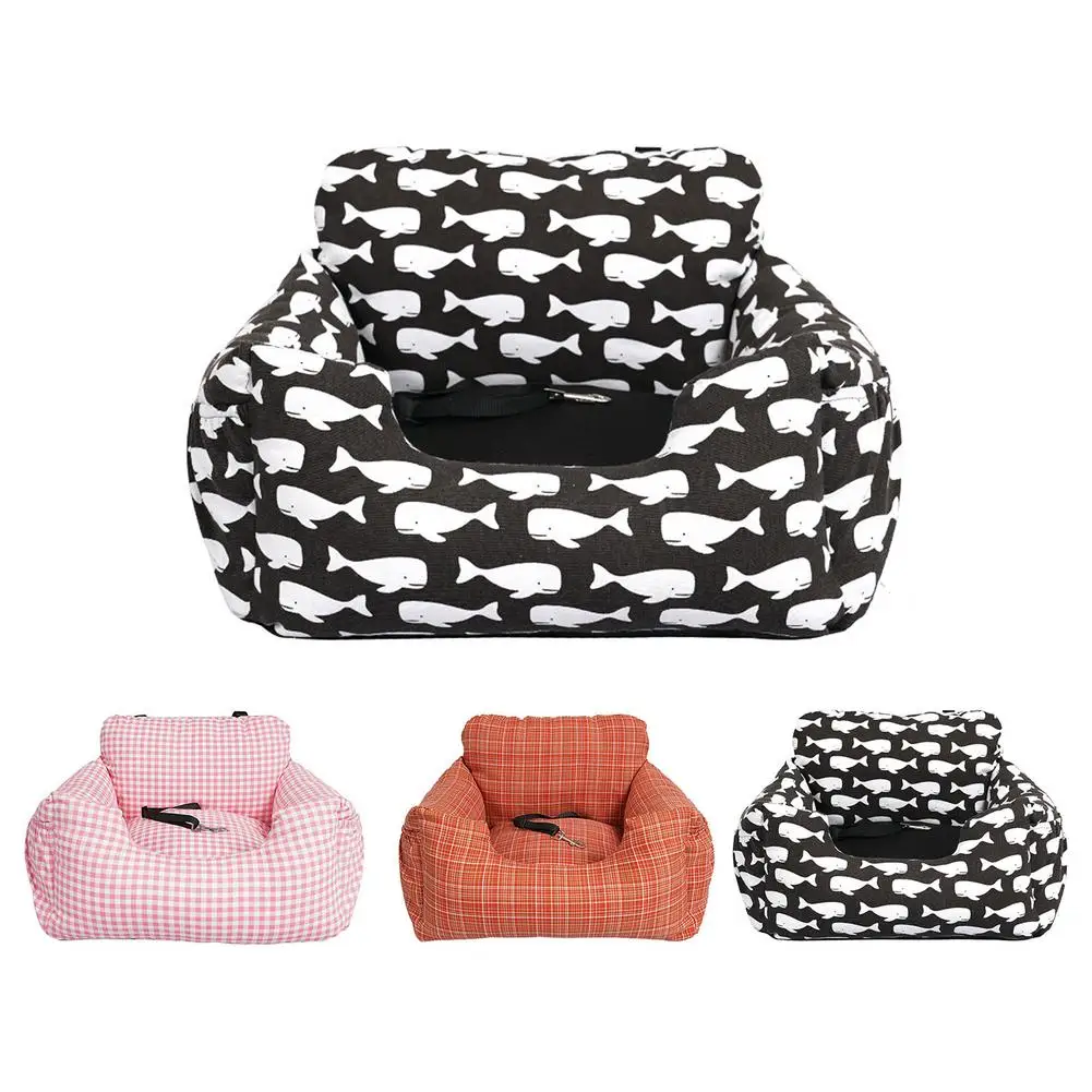 

Переносная кровать-переноска для кошек и собак, дорожное автомобильное безопасное сиденье для перевозки питомцев, защита для маленьких соб...