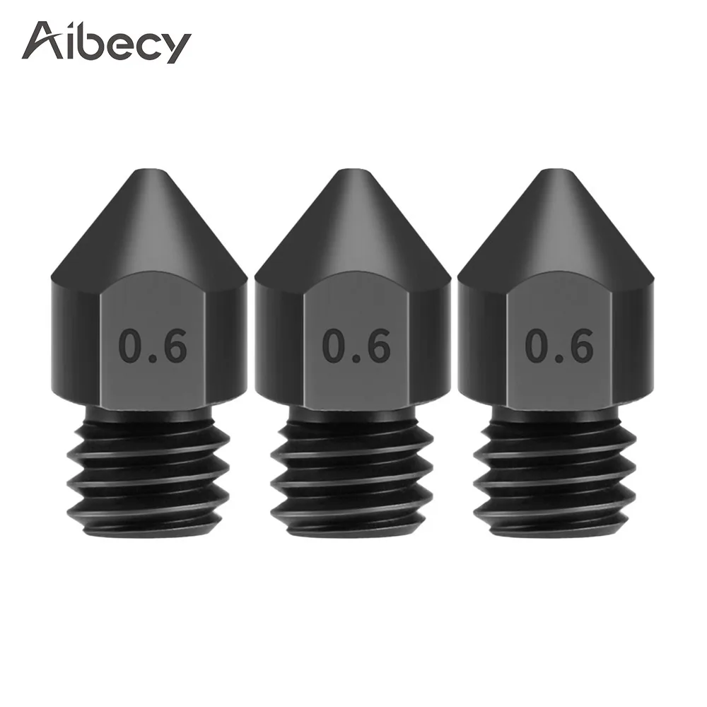 Aibecy 3 шт закаленные стальные насадки 0 8 мм для 1 75 нити Creality Ender 3/CR 10/CR 10S Pro 3D принтер