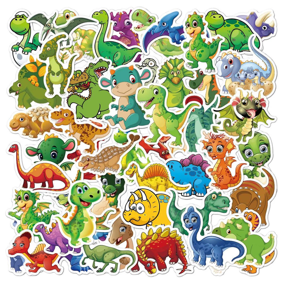 

10/30/50PCS Tyrannosaurus Children Graffiti Stickers Personalized Cartoon Suitcase Skateboard Computer Dinosaur Series Stickers