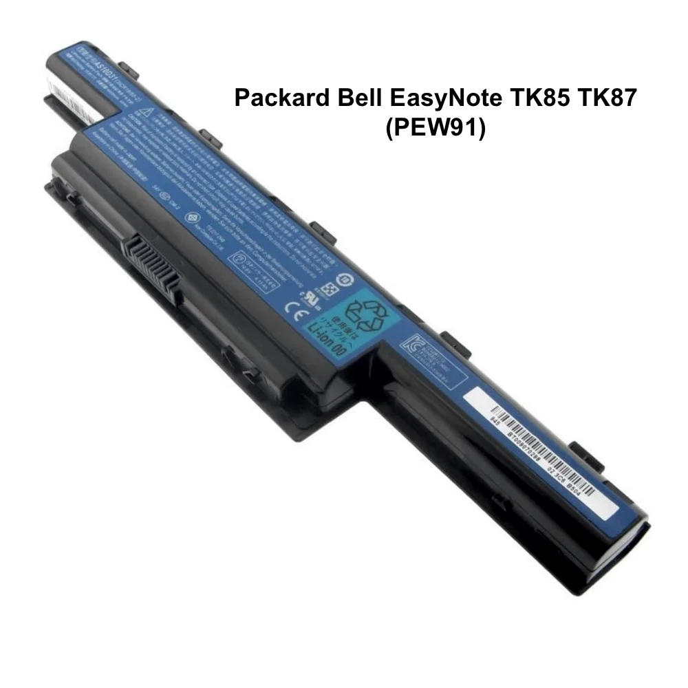 

Laptop Battery for Packard Bell EasyNote TK85 TK87 PEW91 PEW92 PEW96 AS10D51 AS10D61 Li-Ion 10.8V/11.1V 4400mAh/5200mAh Genuine