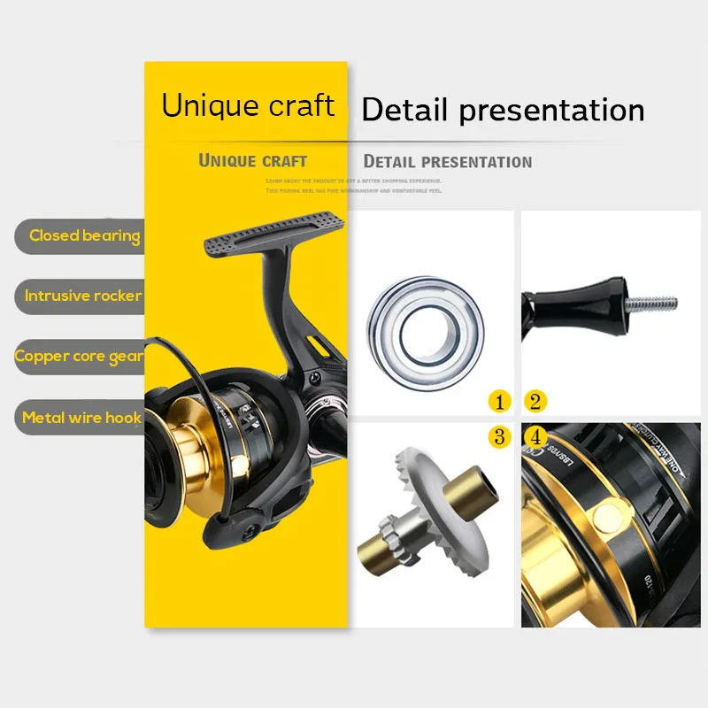 Катушка для спиннинга 13BB полностью Металлическая Рыболовная катушка 5:1