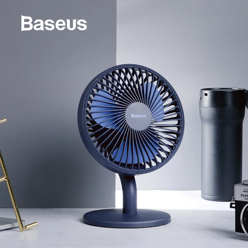 Baseus мини USB Перезаряжаемый вентилятор воздушного охлаждения Настольный охладитель вентилятор для дома студенческого общежития кровать портативный вентилятор настольный офисный вентилятор