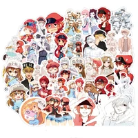 1050pcs japanese cartoon cells at work stickers decal for luggage laptop skateboard snowboard suitcase mobile phone
