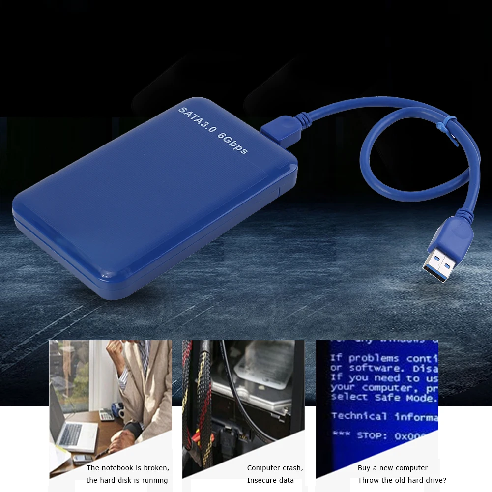 2 5 дюймов HDD корпус Чехол USB3.0 SATA 3 0 жесткий диск Внешний для жесткого диска чехол