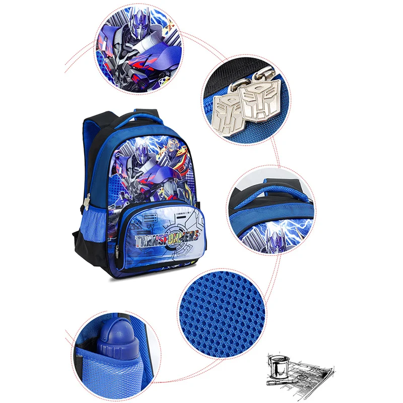 Новая детская школьная сумка Трансформеры с героями мультфильмов для детского