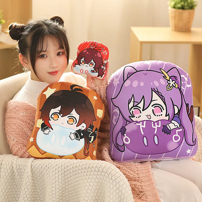 

New Cute Genshin Impact Plush Toy Raiden Shogun Yae Miko Thoma Kokomi Tartaglia Morax Kawaii Cartoon Pillows