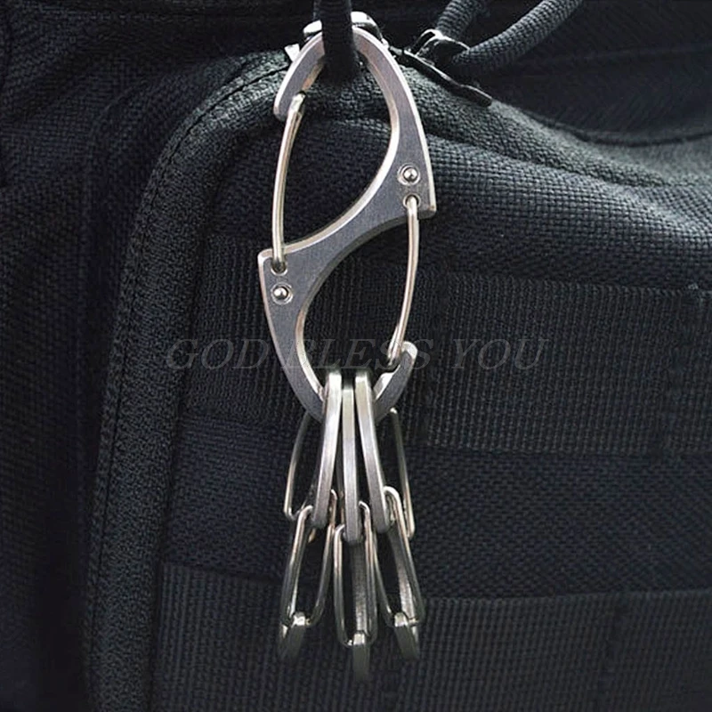 2 шт./компл. 8 форм Карабин Мини EDC брелок Портативный Открытый крючок подвесная