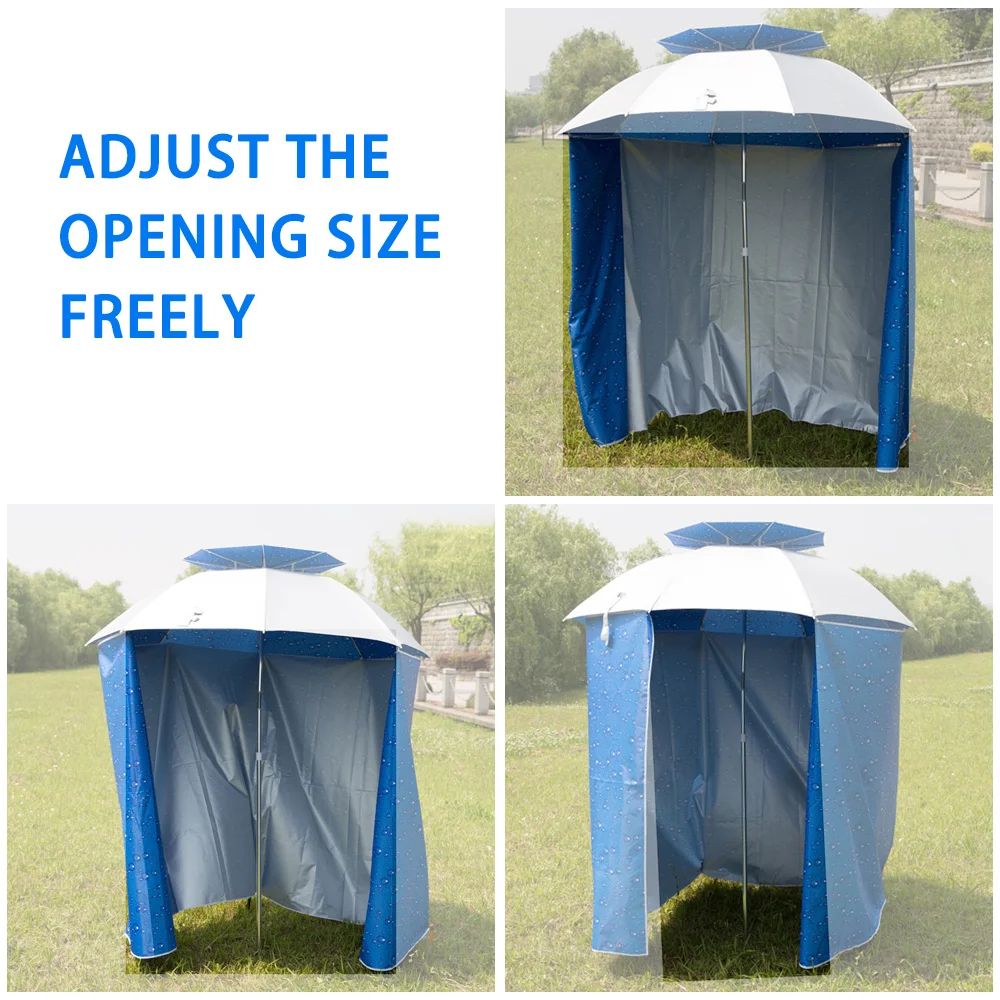 

With Rainproof Wall Cloth Outdoor Fishing Umbrella 4.8m Folding Short Beach Apron Umbrella Sun Protect Windproof Awning Universa