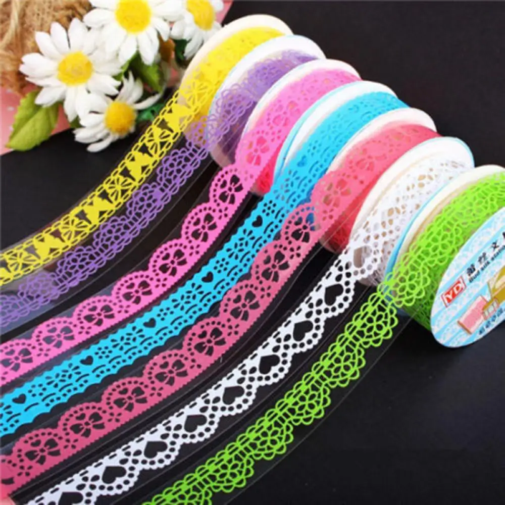 1 шт. DIY Васи кружевная лента Washi декоративные Стикеры Скрапбукинг Бумага клейкая