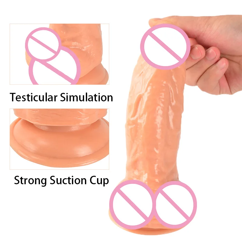 Дилдо большой реалистичный черный член имитация пениса имитатор для секса Falos 22x5