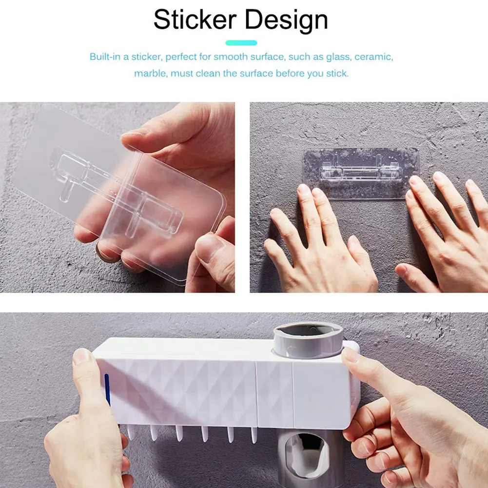 Новейший диспенсер для зубной пасты УФ стерилизатор зубных щеток настенный