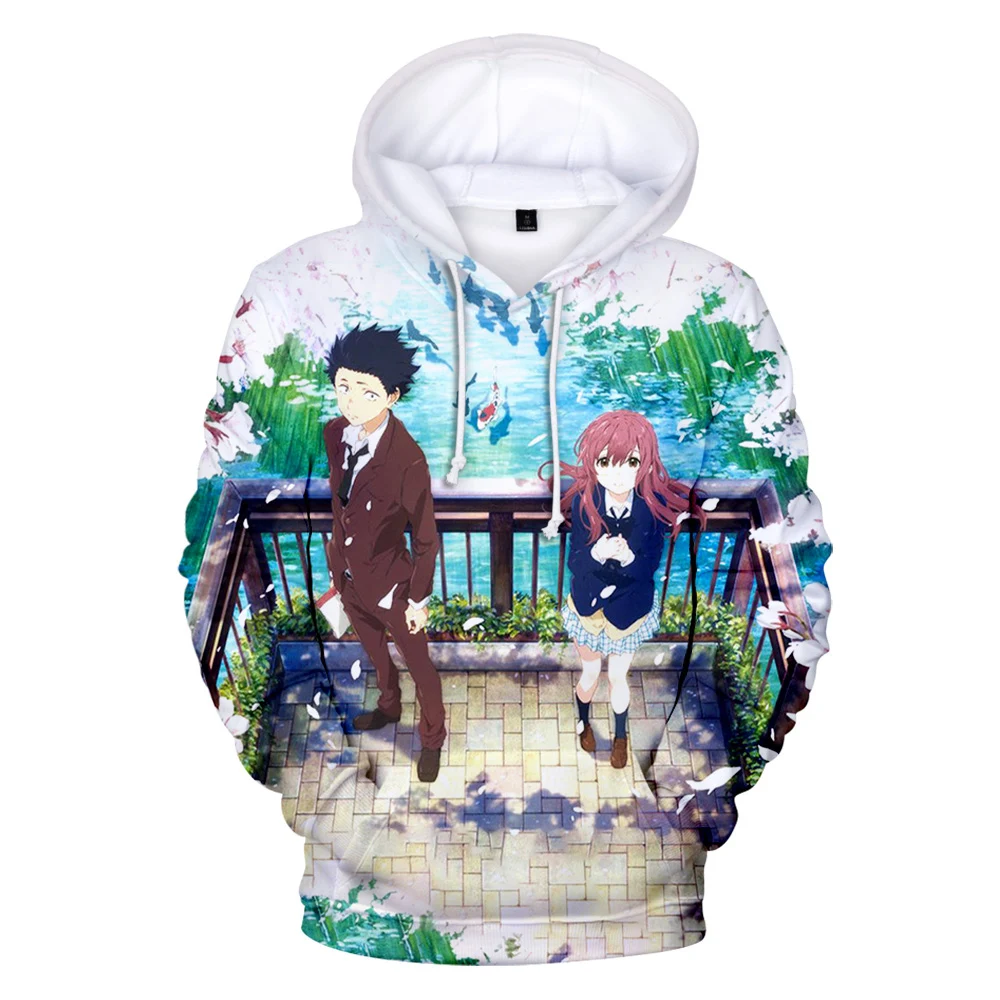 

A Silent Voice Casual Hoody Hip Hop 3D Print Men long sleeve Pullovers Harajuku Streetwear Women Sweatshirt oversized