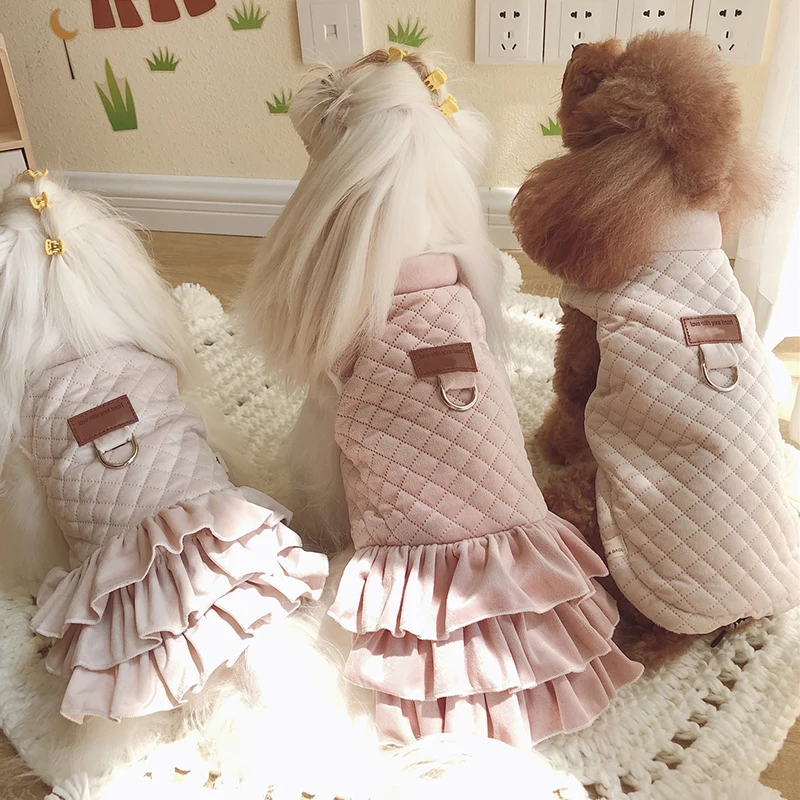 

Warm Pet Dog Dress Vest Jacket For Dogs Cats Winter Chihuahua Yorkies Clothes Maltese Clothing Puppy Coat Costume For Pets Dogs