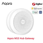 2021 Aqara M1S Zigbee концентратор шлюз с RGB Led Ночной светильник Zigbee 3,0 умный голосовое приложение дистанционное управление работа с Mijia APP HomeKit