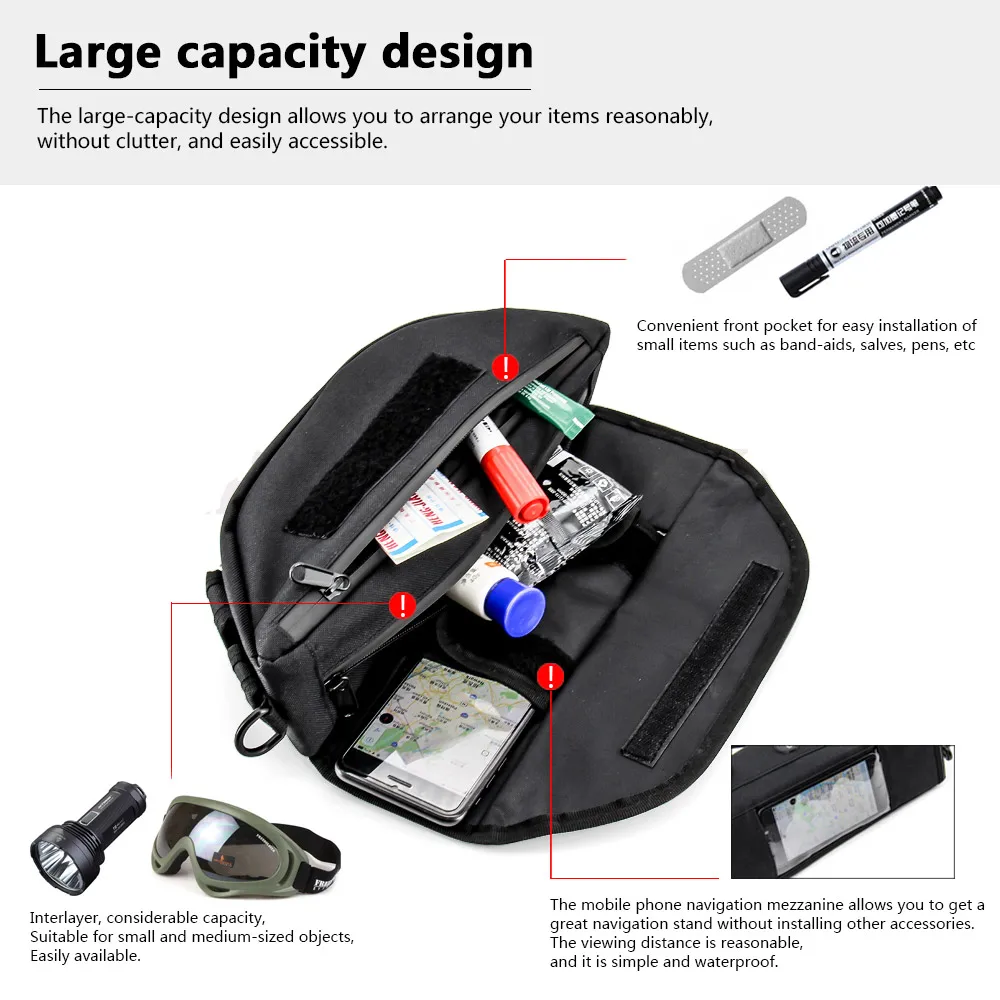 

Motorcycle Handlebar Bag netic Tank Bike Saddle Bag for Big Sn Phone / GPS for BMW R1200GS F800GS ADV F700GS R1250GS