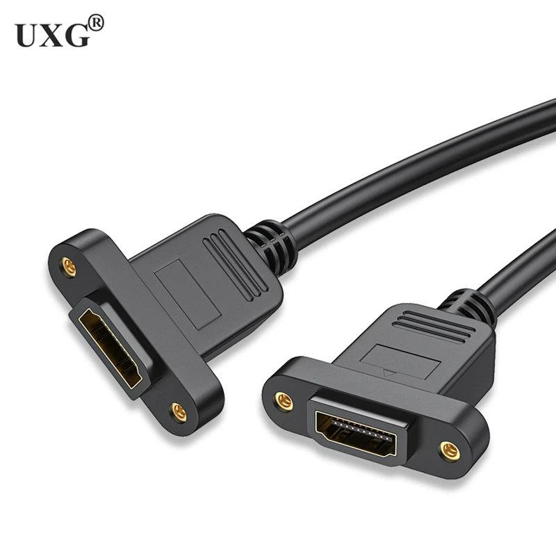 

HD Cable Female To Female Host Case Panel Mount Screw Cable HD Cable HD To HDTV-compatible HDR 4K For Splitter Extender Adapter