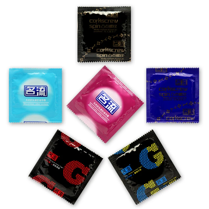 

Mingliu 24pcs Mixed Types Condoms Ice & Fire Dotted Ribbed G spot Stimulation Penis Sleeve Super Thin Condones Sex Toy for Men